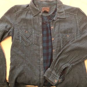 Blue plaid converse shirt flannel